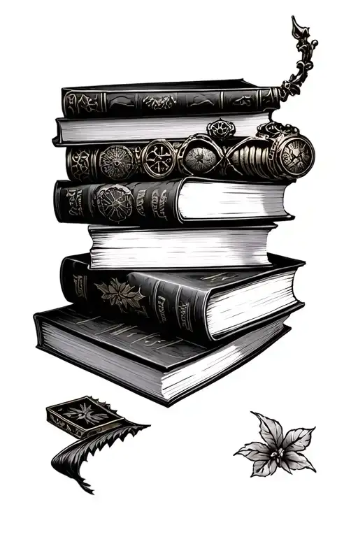 Steampunk Books Stacked