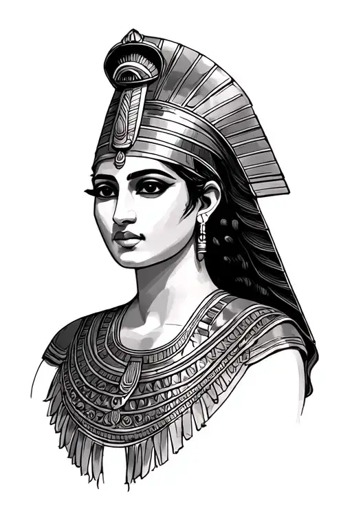 Cleopatra Small Minimilist Sketch Black