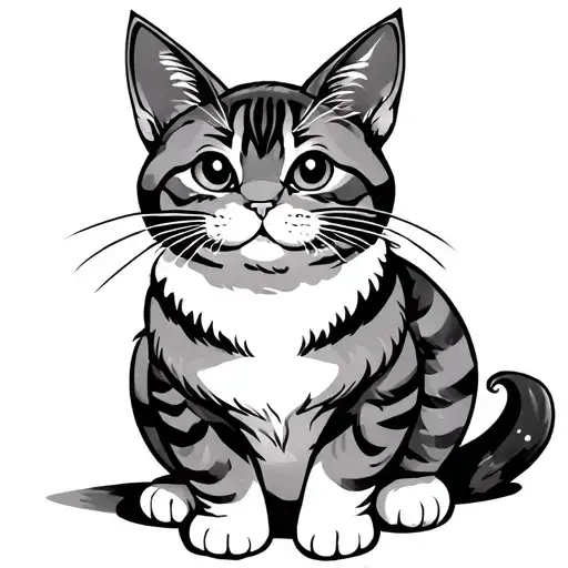 Nacho Chip Cat Cartoon