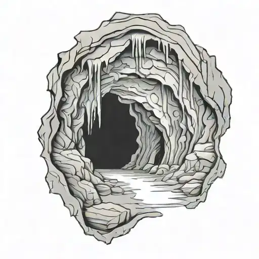 Inside A Cave