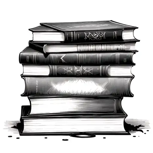 Spooky Stacked Books