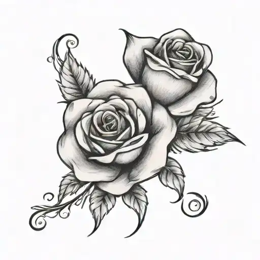 Ana In Cursive With A Rose Surrounded