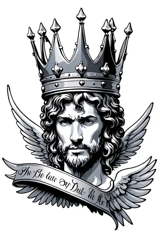 King Crown With Wings