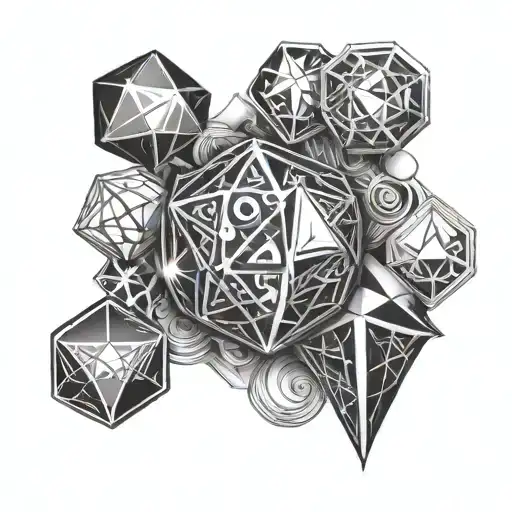 Pentagons With Game Symbols In It