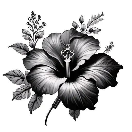 Keys And Hibiscus Flower