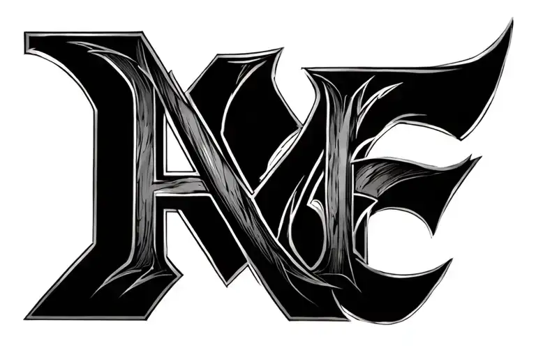 Smooth Letters Tattoo Design