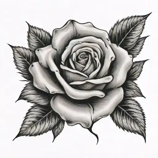 Rose With Ana In Cursive Writing