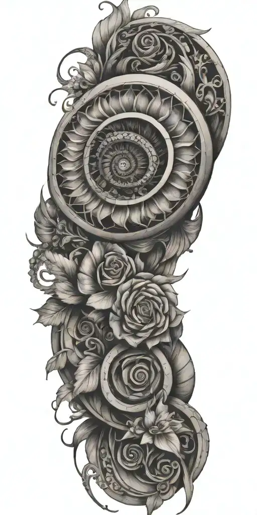 Create A Tattoo Inspired By The Fibonacci Sequence Using Dotwork Technique