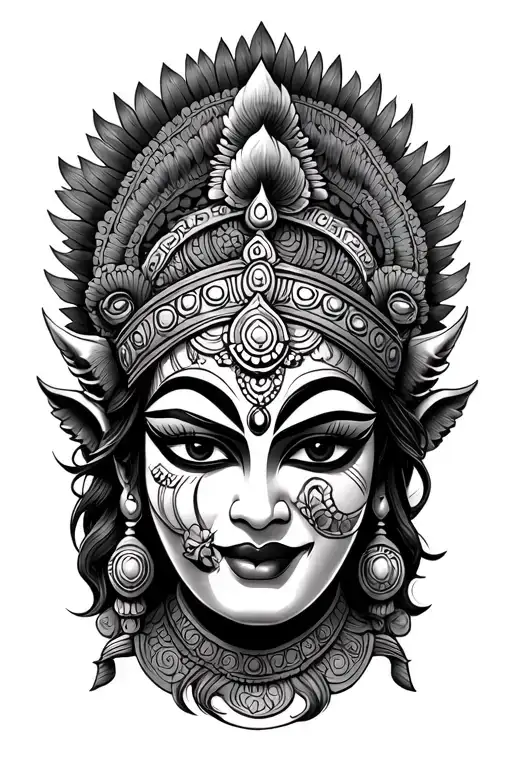 Kerala Kathakali Male And Female Gargoyle Warrior