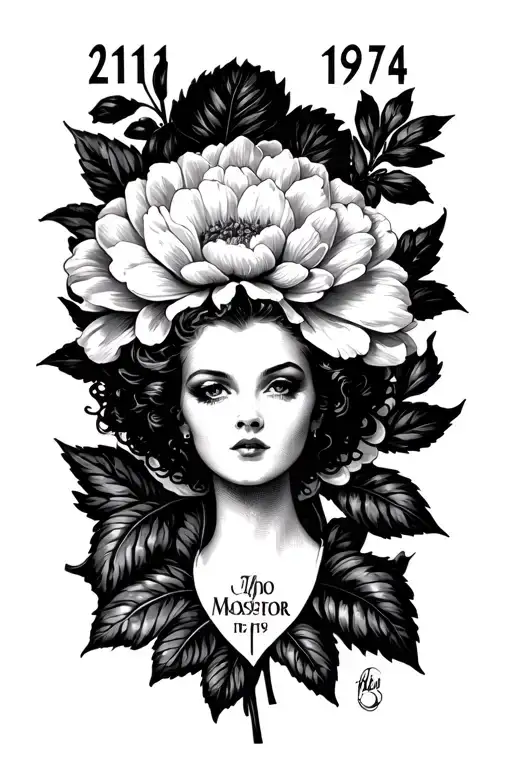 Black Dahlia With The Roman Numbers 21 11 1974 Incorporated