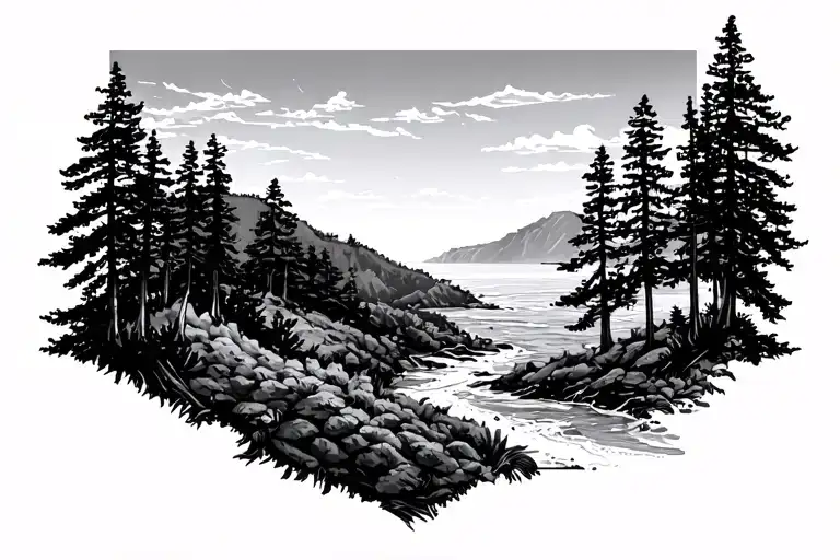 Fine Line California Landscape