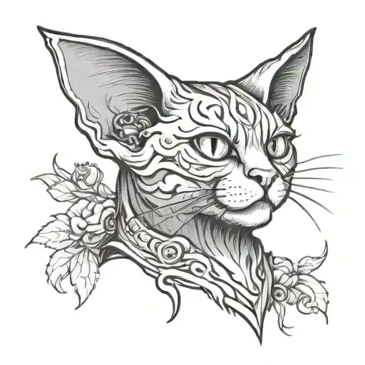 Halloween Cat With Horns