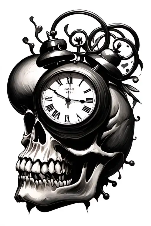 Clock And Skull