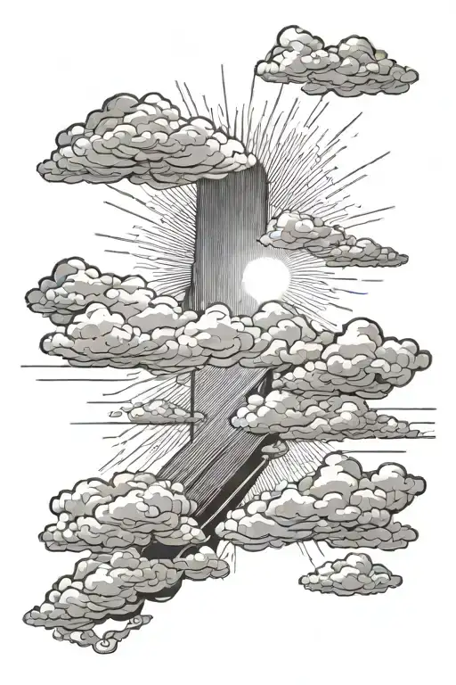 Sun Rays Breaking Through Clouds Signifying Hope