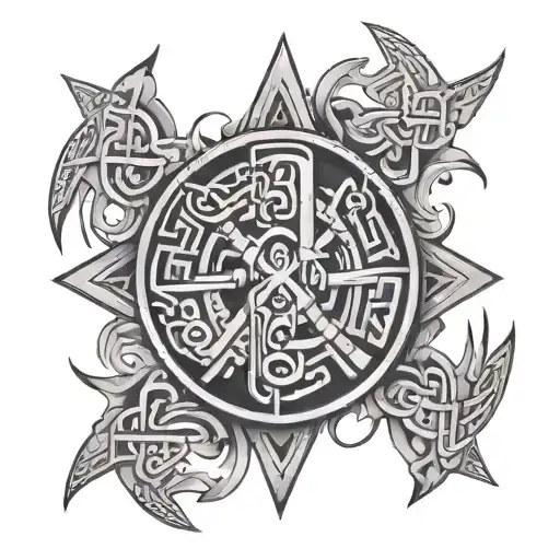 Viking And Aztec Runes Combined Together