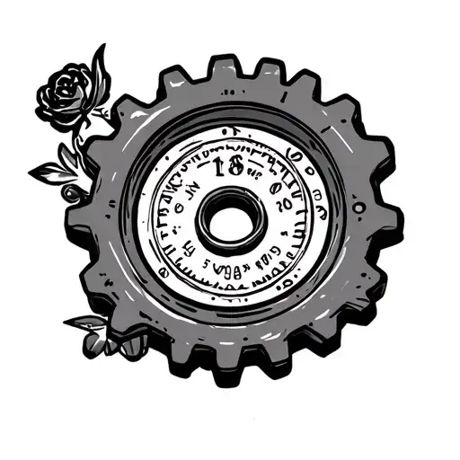 Gear With Birthday Dates That Flies Away