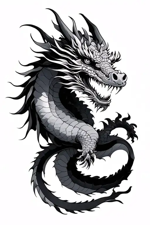 Traditional Dragon Full Body Japanese