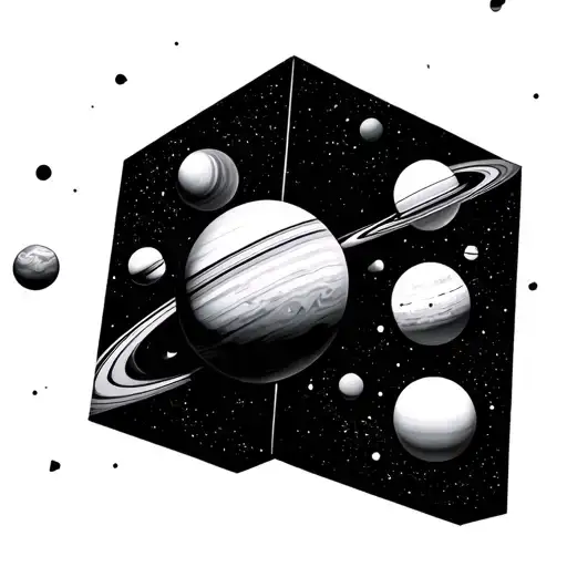 Metratons Cube With Planets