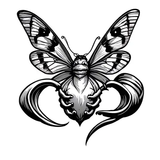 Claddagh Symbol With A Moth