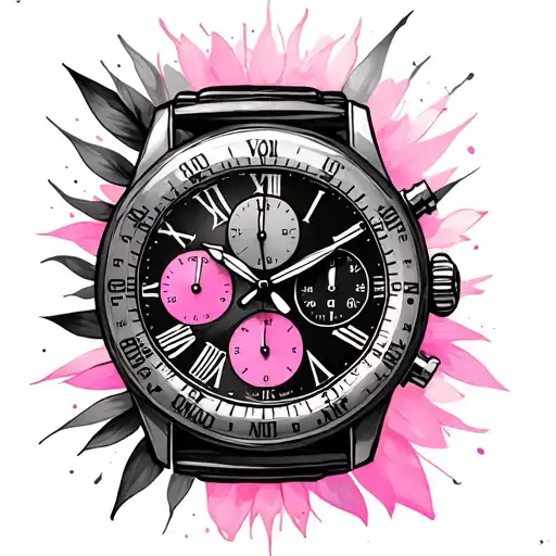 Time Watch With Pink