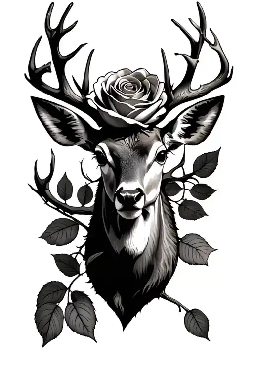 A Rose That Loses Its Petals In An Air Flow Below It From The Late Light Deer Wood On Each Side Of