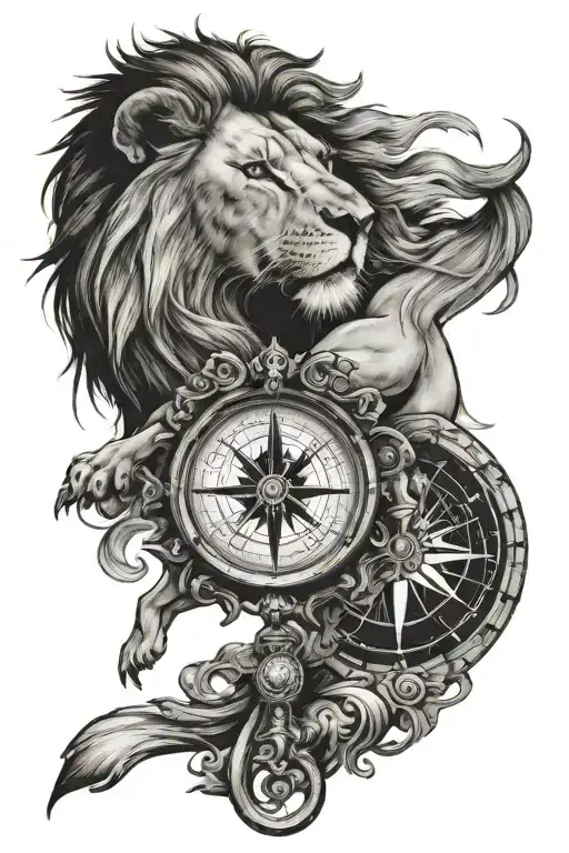 Lion And Compass With Halligan