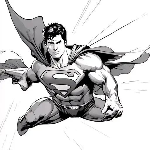 Superman Mid Flight