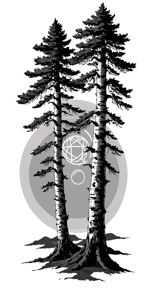 Aspen Trees Pentagrams