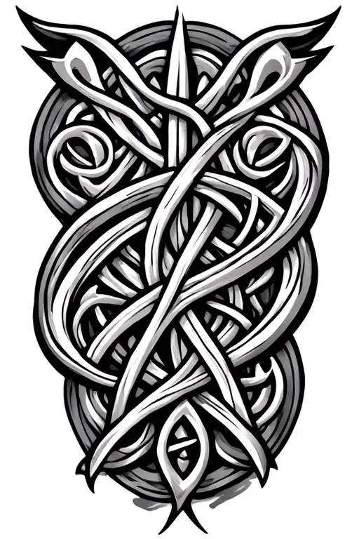 Coordinates Celtic Runes Intertwined