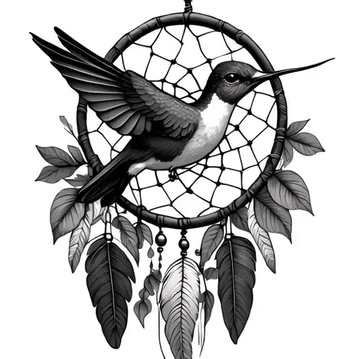 Ribbon And Humming Bird And Dream Catcher For Calf