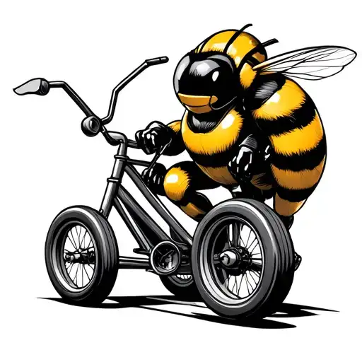 Bumblebee Riding A Tricycle