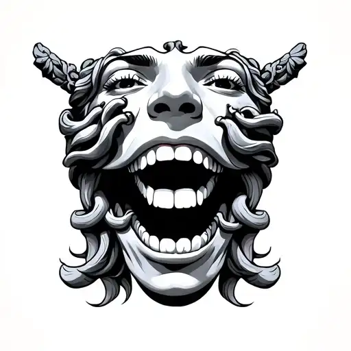 Child Greek Madusa Mouth Covered