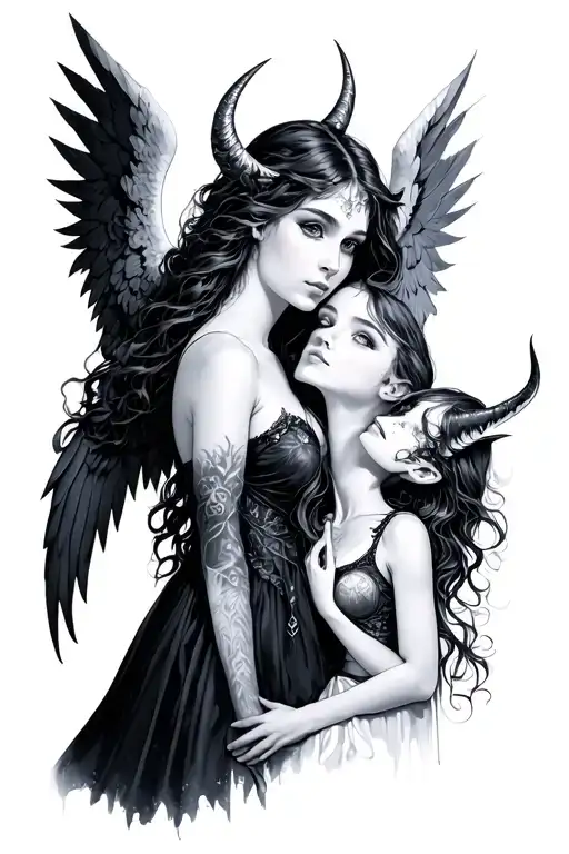 Angel And Demon Girl
