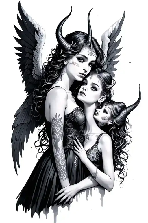 Angel And Demon Girl