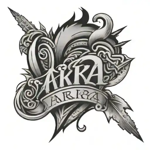 Name Akira With A Heart Shape Formed