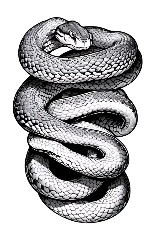 Snake Wrapped Around A Car Engine