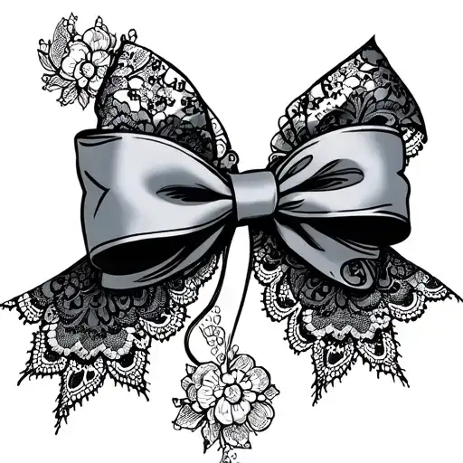 Coquette Bow With Lace