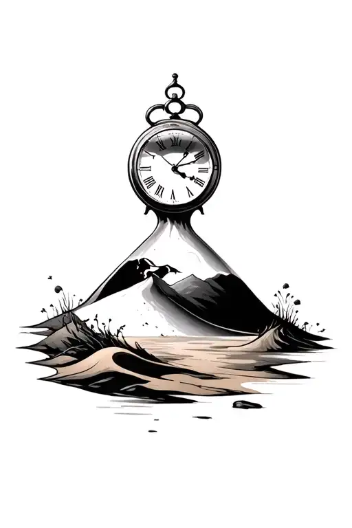 Clock Time And Sand Hour