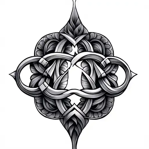 Unalome Symbol Entertwined