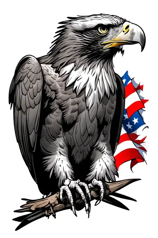 American Patriotic Eagle Left Arm