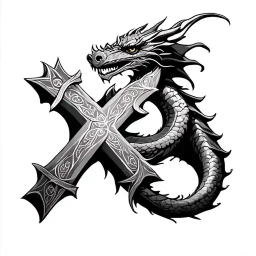 Lorraine's Cross And Dragon Wrapped