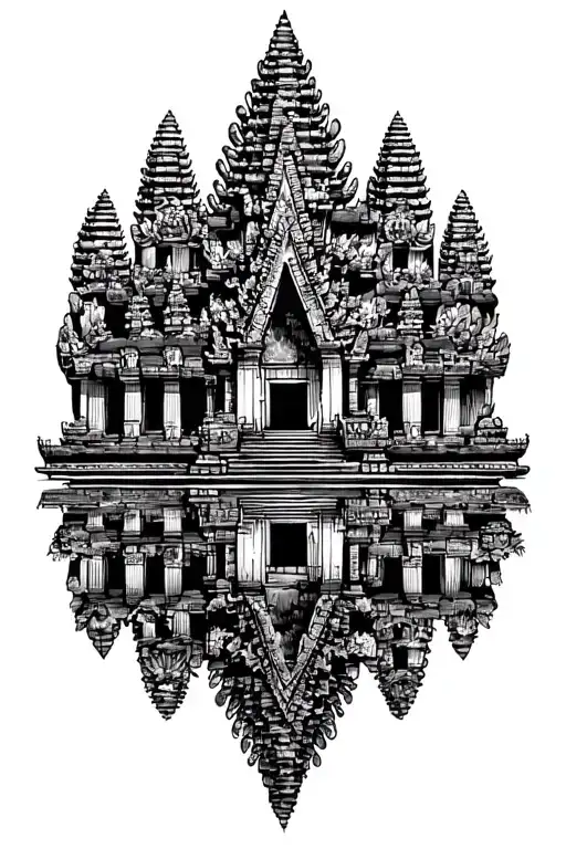 Cambodia Aspara And Angkor Wat Temple
