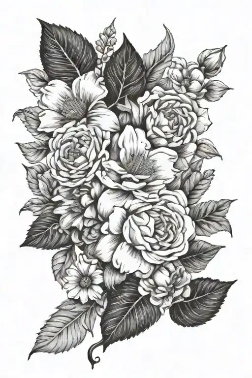January And August Birthflower Bouquet