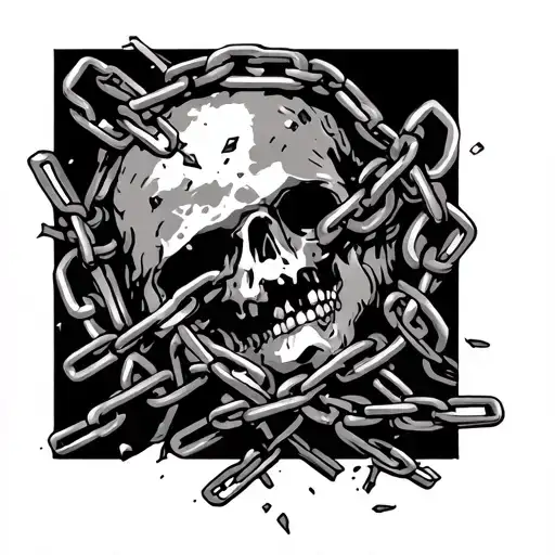 Domestic Violence With Chains Being Broken