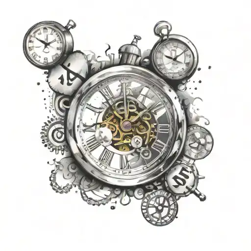 Clock With Different Money Signs Around The Hours