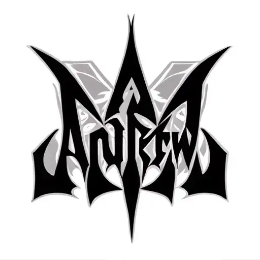 Ambigram Word Andrew