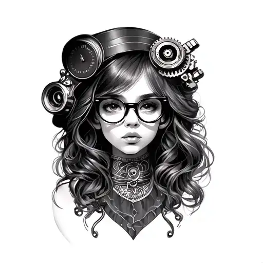 Steampunk Girl With Glasses