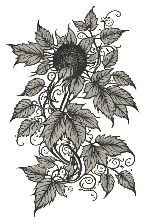 Sun Shining On Vines