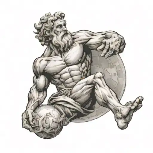 Greek Titan Atlas Holding Up The World