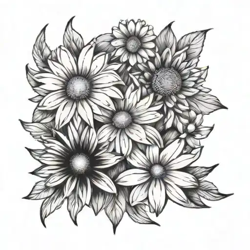 Daisies And Violet